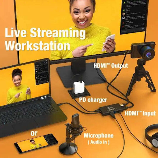 J5create JVA01 USB-C Docking Station with HDMI 4K PD and Support for 2 Monitors Black