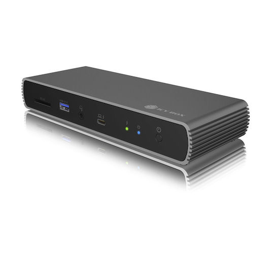 Icy Box USB-C Docking Station με 4K PD Ethernet Μαύρο (IB-DK8801-TB4)