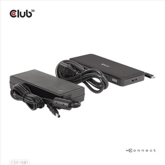 Club3D Thunderbolt 4 Докинг станция с 4K Ethernet Черен (CSV-1581)