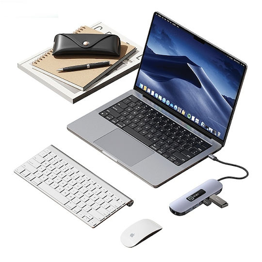 Usams US-SJ644 USB-C Docking Station με HDMI 4K PD Ethernet