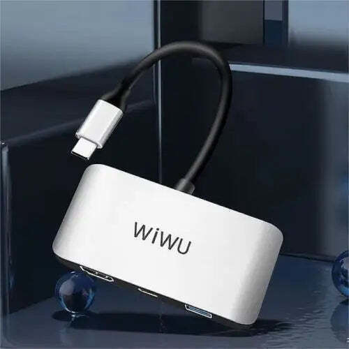Wiwu Alpha C2H USB-A / USB-C Docking Station with HDMI 4K PD Gray