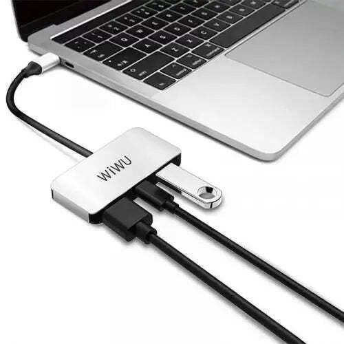 Wiwu Alpha C2H USB-A / USB-C Docking Station with HDMI 4K PD Gray