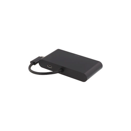 Deltaco USB-C / USB-A Docking Station με 4K PD Ethernet Μαύρο (USBC-1267)
