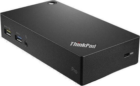 Lenovo ThinkPad USB 3.0 Pro USB-A Docking Station with DisplayPort 4K PD Ethernet Black