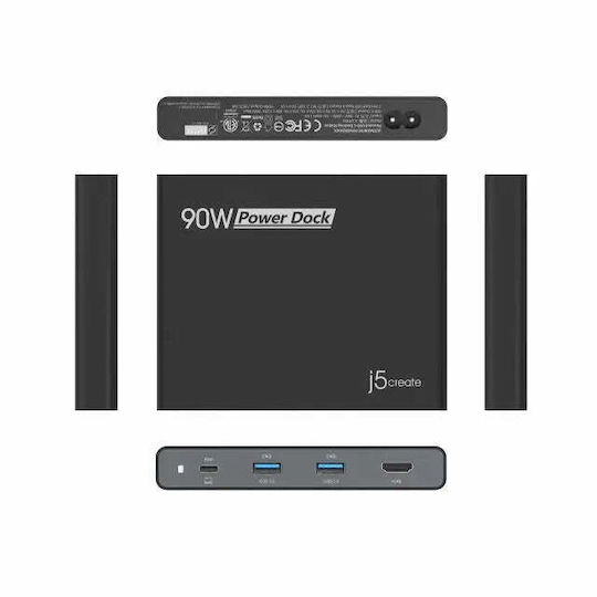 J5 Create USB-C Docking Station mit HDMI 4K PD Schwarz (JCDP392-EN)