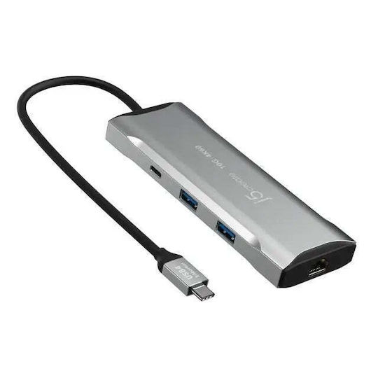 J5 Create USB-C Stație de andocare cu HDMI 4K PD Ethernet Gri (JCD393-N)