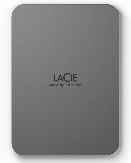 Lacie Mobile Drive USB-C Εξωτερικός HDD 5TB 3.5" Space Grey