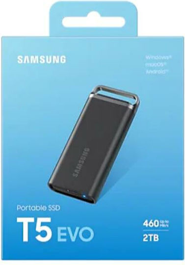 Samsung T5 EVO USB 3.2 External 2.5" SSD 2TB Black