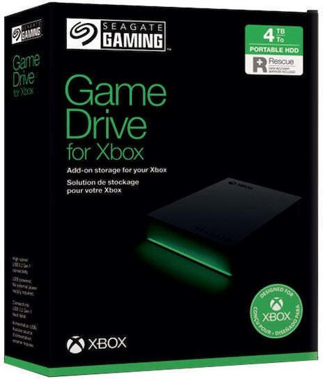 Seagate Game Drive For Xbox USB-A 3.2 External HDD 4TB 2.5" Black