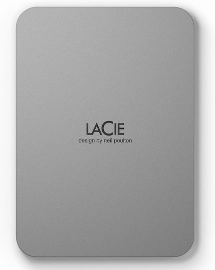 Lacie Mobile Drive USB 3.2 / USB-C Εξωτερικός HDD 4TB 2.5" Moon Silver