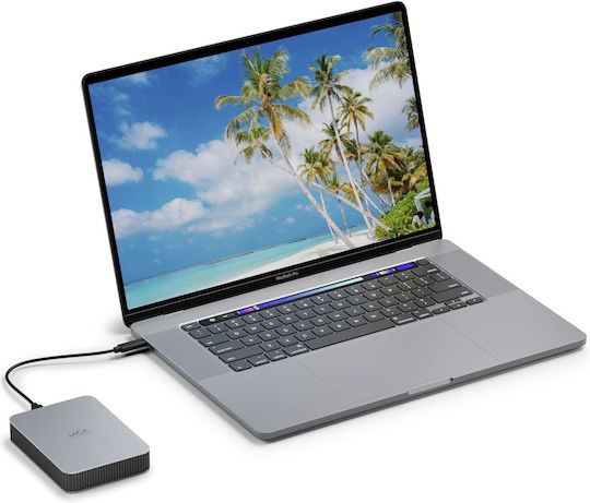 Lacie Mobile Drive USB 3.2 / USB-C Εξωτερικός HDD 4TB 2.5" Moon Silver