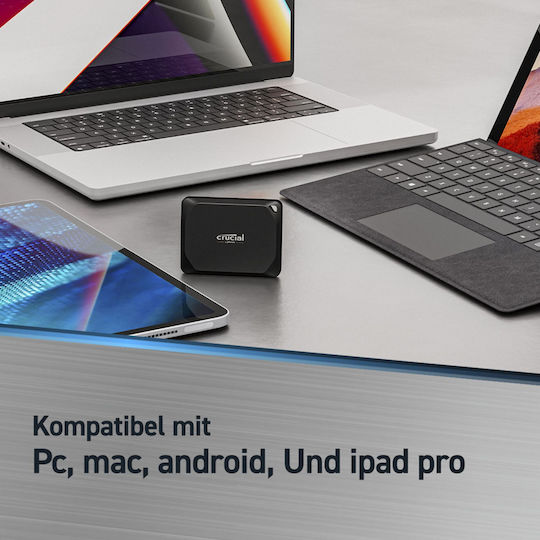 Crucial X10 Pro USB-A 3.2 Εξωτερικός SSD 2TB 2.5" Μαύρο