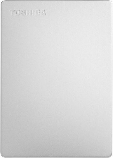 Toshiba Canvio Slim USB 3.0 Εξωτερικός HDD 1TB 2.5" Ασημί