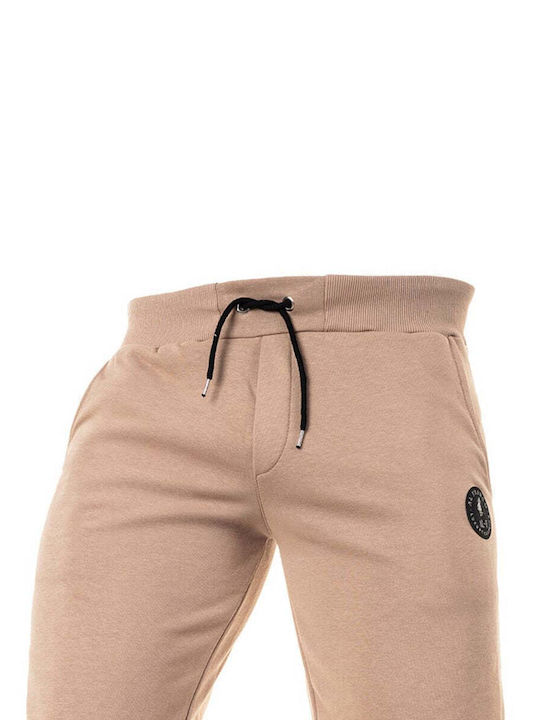 Al Franco Men's Athletic Shorts Beige