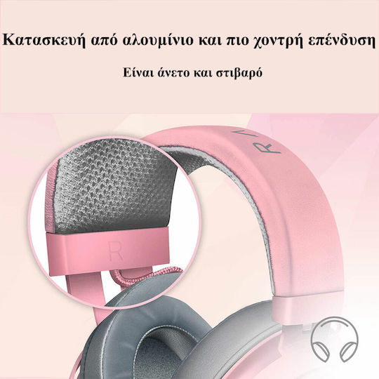 Razer Kraken Over Ear Gaming Headset with Connection 3.5mm Quartz