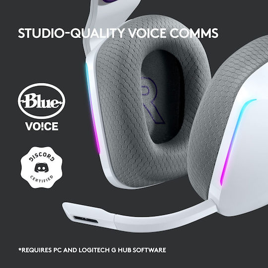 Logitech G733 Wireless Over Ear Gaming Headset with Connection USB White