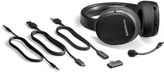 SteelSeries Arctis 1 Wireless Über Ohr Gaming-Headset mit Verbindung 2x3,5mm Schwarz