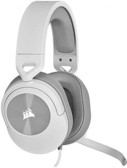 Corsair HS55 Stereo Over Ear Gaming Headset με σύνδεση 3.5mm Λευκό