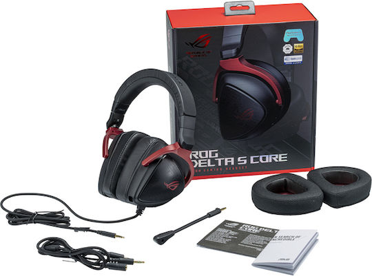 Asus ROG Delta S Core Over Ear Gaming Headset with Connection 3.5mm Black/Red