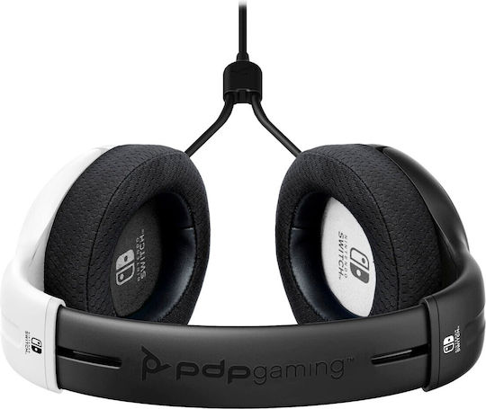 PDP LVL40 Switch On Ear Gaming Headset με σύνδεση 3.5mm White / Black for Nintendo Switch