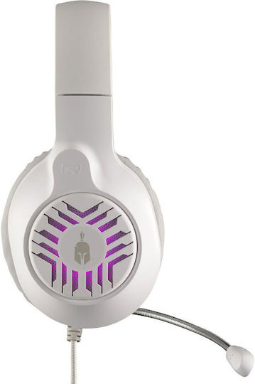 Spartan Gear Medusa Over Ear Gaming Headset με σύνδεση 3.5mm White/Grey