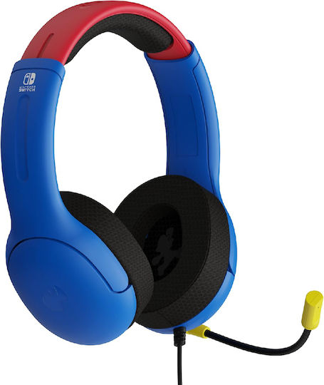 PDP Mario Power Pose Controller & Airlite Headset & Over Ear Gaming Headset with Connection 3.5mm Mario Dash