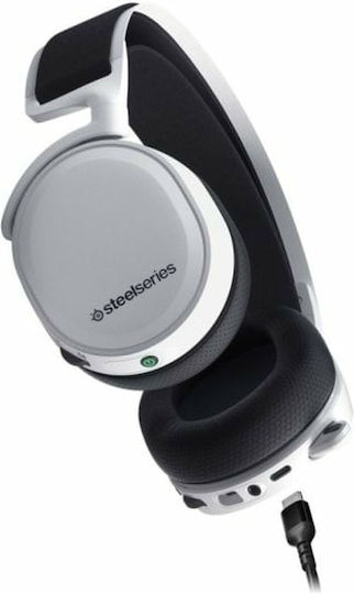 SteelSeries Arctis 7+ Wireless Over Ear Gaming Headset with Connection USB White