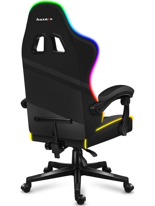 Huzaro Force 4.4 Artificial Leather Gaming Chair with RGB Lighting Black