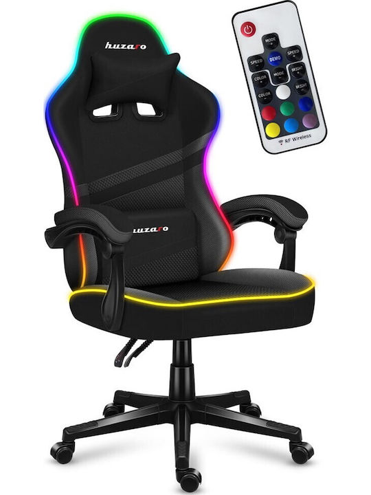 Huzaro Force 4.4 Artificial Leather Gaming Chair with RGB Lighting Black