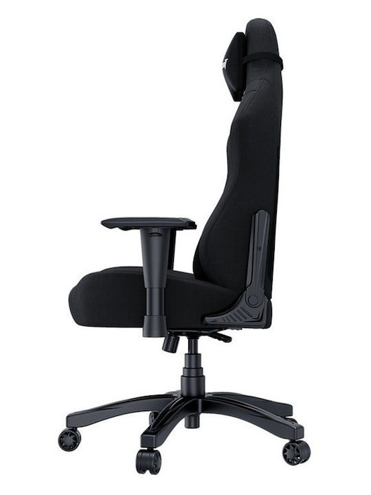 Anda Seat Luna Large Υφασμάτινη Καρέκλα Gaming με Ρυθμιζόμενα Μπράτσα Μαύρη