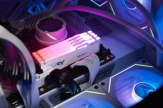 Kingston Fury Beast RGB DDR5 με Module 1x16GB και Ταχύτητα 6400 για Desktop