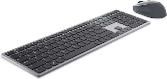 Dell Wireless KM7321W Bluetooth Σετ Πληκτρολόγιο & Ποντίκι Αγγλικό US Ασημί