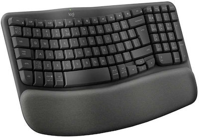 Logitech Wave Keys Ασύρματο Πληκτρολόγιο Αγγλικό US Γκρι