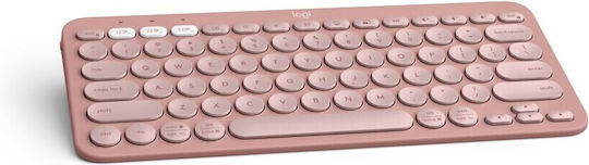 Logitech K380s Безжично Само клавиатура Английски US Розов