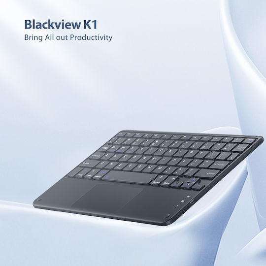 BlackView K1 Безжично Клавиатура с тъчпад за таблет Английски US Черен
