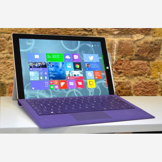 Microsoft Surface Pro 3 Type Cover Kabellos Tastatur mit Touchpad für Tablet Englisch UK Lila