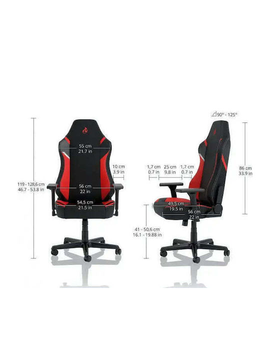 Nitro Concepts X1000 Υφασμάτινη Καρέκλα Gaming με Ρυθμιζόμενα Μπράτσα Radiant White