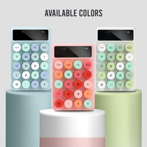 Alcatroz Jellybean Num A3 Wireless Bluetooth Numeric Keypad Crayon Pink
