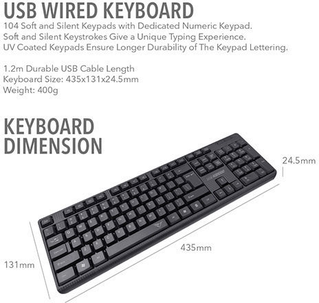 Alcatroz KB1000S Πληκτρολόγιο Αγγλικό US
