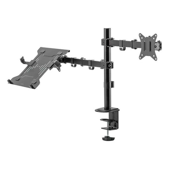 LogiLink Dual Monitor/Notebook BP0175 Βάση Γραφείου Οθόνης έως 32" με Βραχίονα