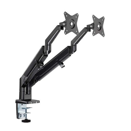 Neomounts Stand Desk Mounted for 2 Monitors up to 32" with Arm (DS70-810BL2)