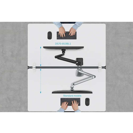 Neomounts Stand Desk Mounted Monitor up to 32" with Arm (DS70-810BL1)