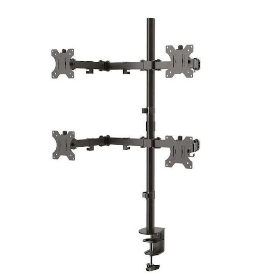 Neomounts Halterung Auf dem Schreibtisch für 4 Monitore bis 32" mit Arm (FPMA-D550D4BLACK)