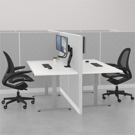 Fellowes Stand Desk Mounted for 2 Monitors up to 32" with Arm (9909301)