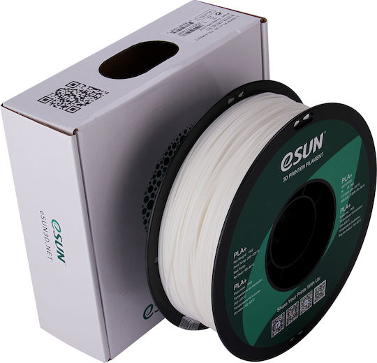 Esun PLA+ 3D Printer Filament 1.75mm White 1kg 1pcs Spool