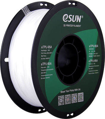 Esun eTPU-95A Filament pentru imprimante 3D 1.75mm Alb 1kg