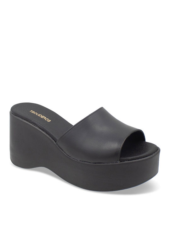 Tsouderos Shoes Platforme dama Negre