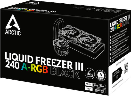 Arctic Liquid Freezer III 240 A-RGB CPU Water Cooling Dual Fan 120mm for Socket AM4/AM5/1700