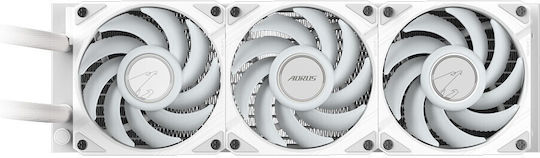 Gigabyte AORUS Waterforce II 360 Охлаждане AIO CPU с 3 Вентилатора 120mm и ARGB Осветление Бял