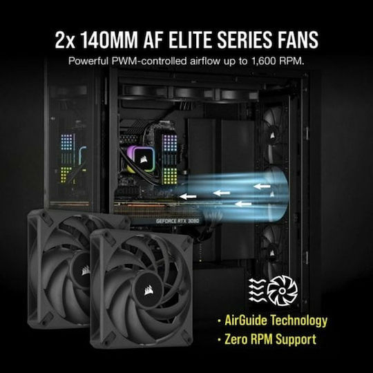 Corsair iCUE H115i RGB Elite Water Cooling AIO CPU With 2 Fans 140mm